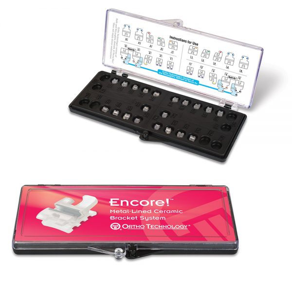 Aesthetic Brackets Encore! Metal-Lined Ceramic Bracket System Encore! MBT RX 3x3 SPKS