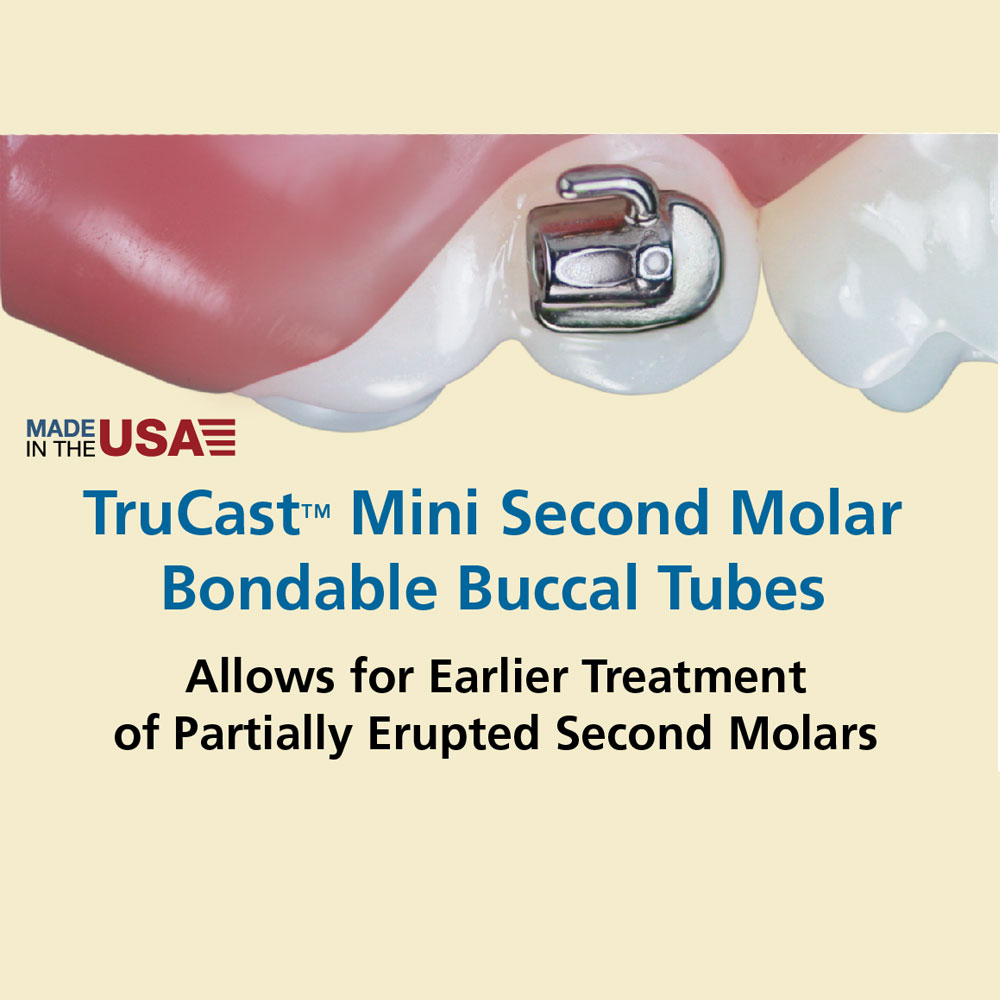 TruCast Mini Second Molar Bondable Buccal Tubes